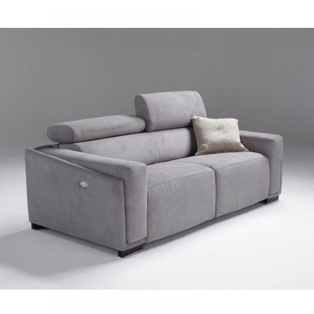 Canapé droit 5 places Gris Tissu Luxe Design Confort