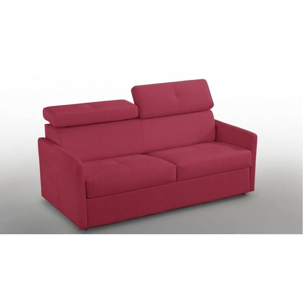 Canapé droit 4 places Rouge Tissu Design Confort Promotion