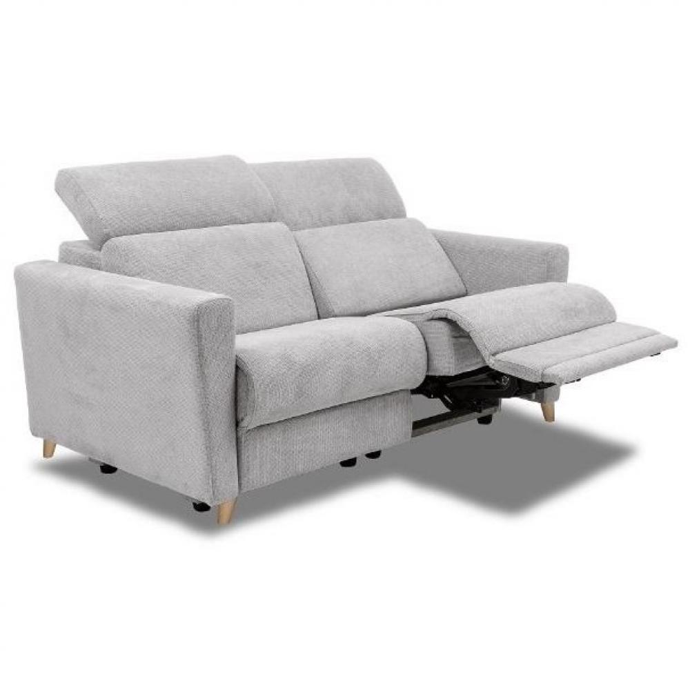 Canapé droit 3 places Gris Tissu Design Confort