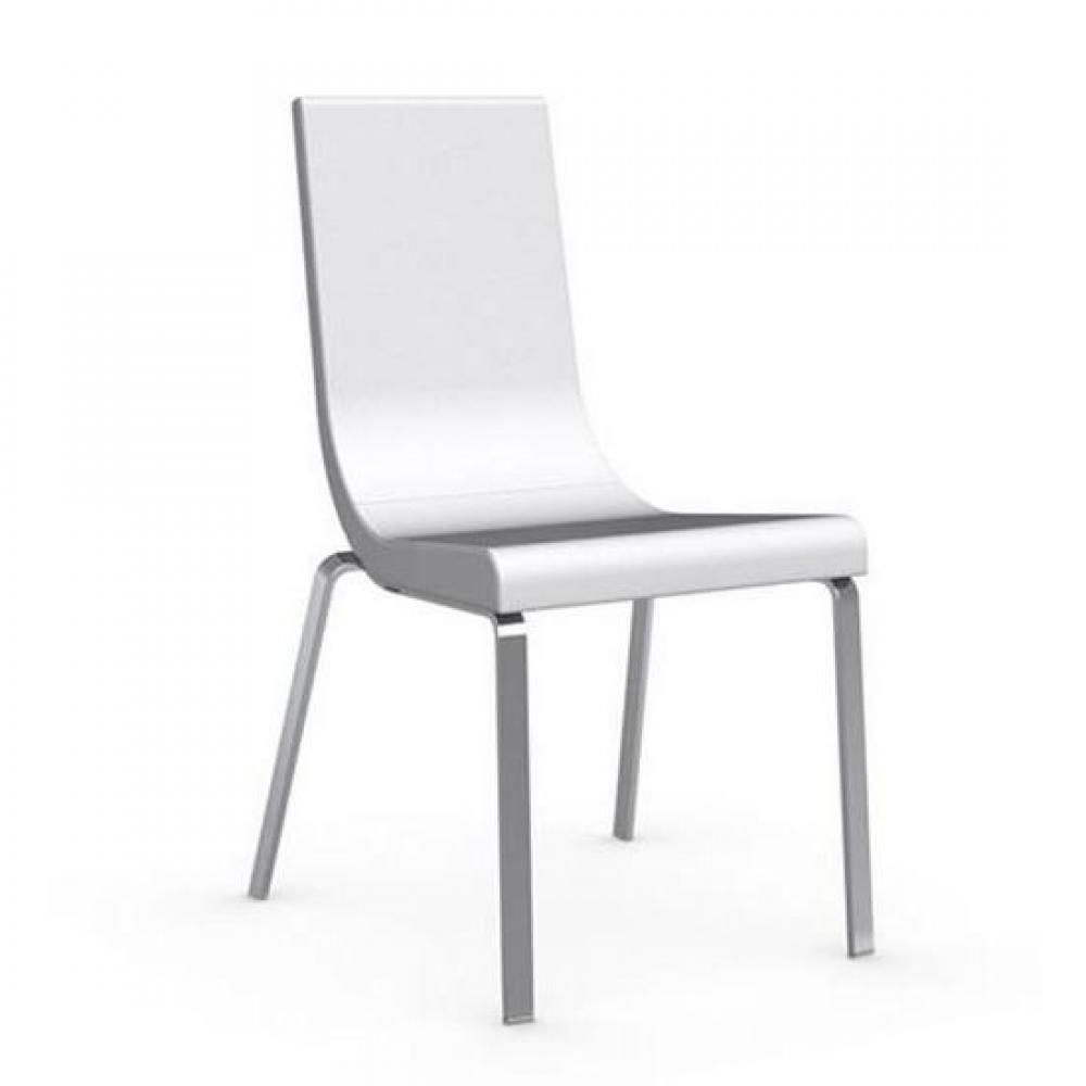 Chaise haut de gamme CRUISER assise cuir blanc optique
