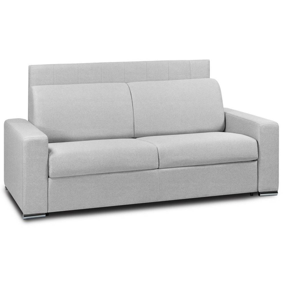 Canapé droit 4 places Gris Tissu Design Confort