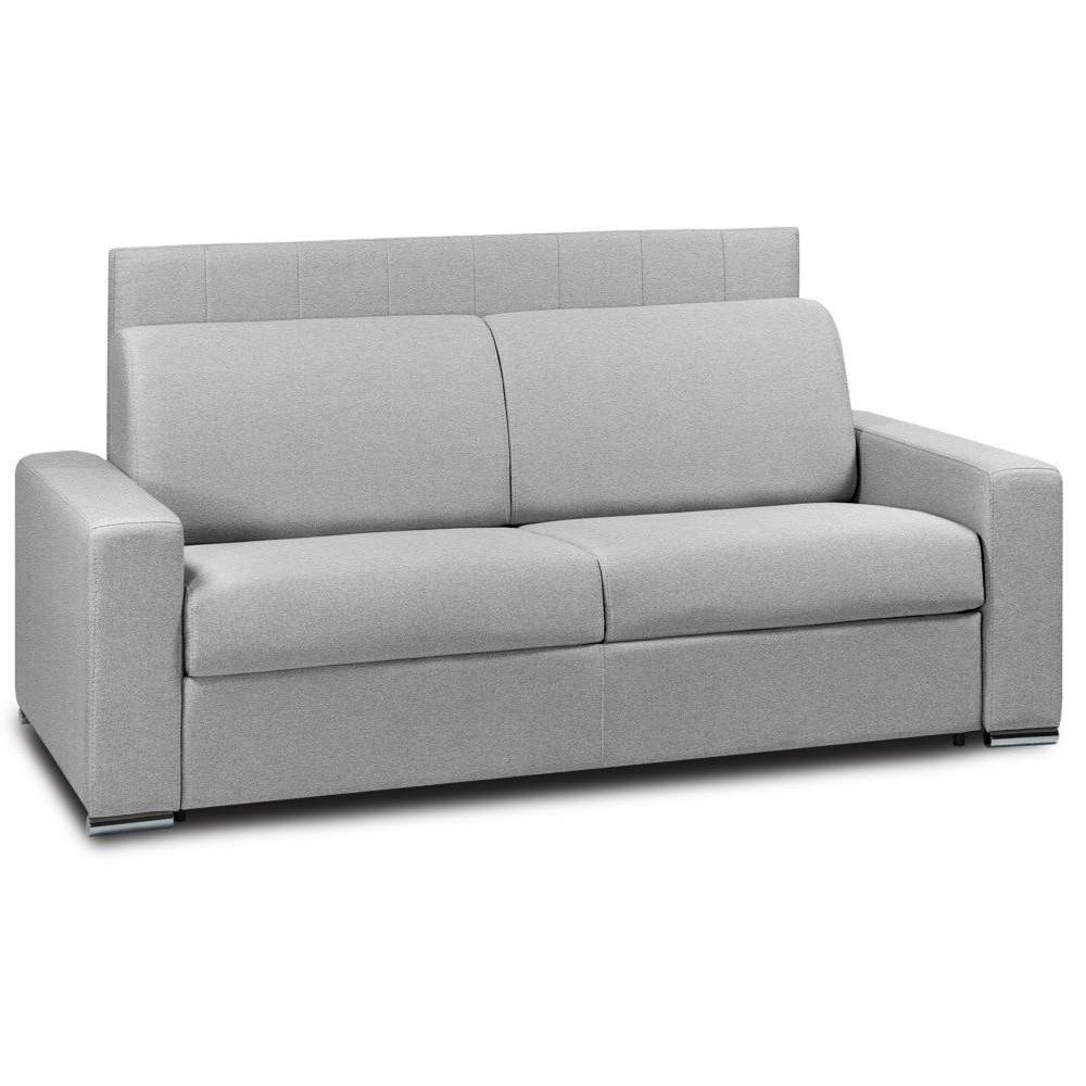 Canapé droit 3 places Gris Tissu Design Confort