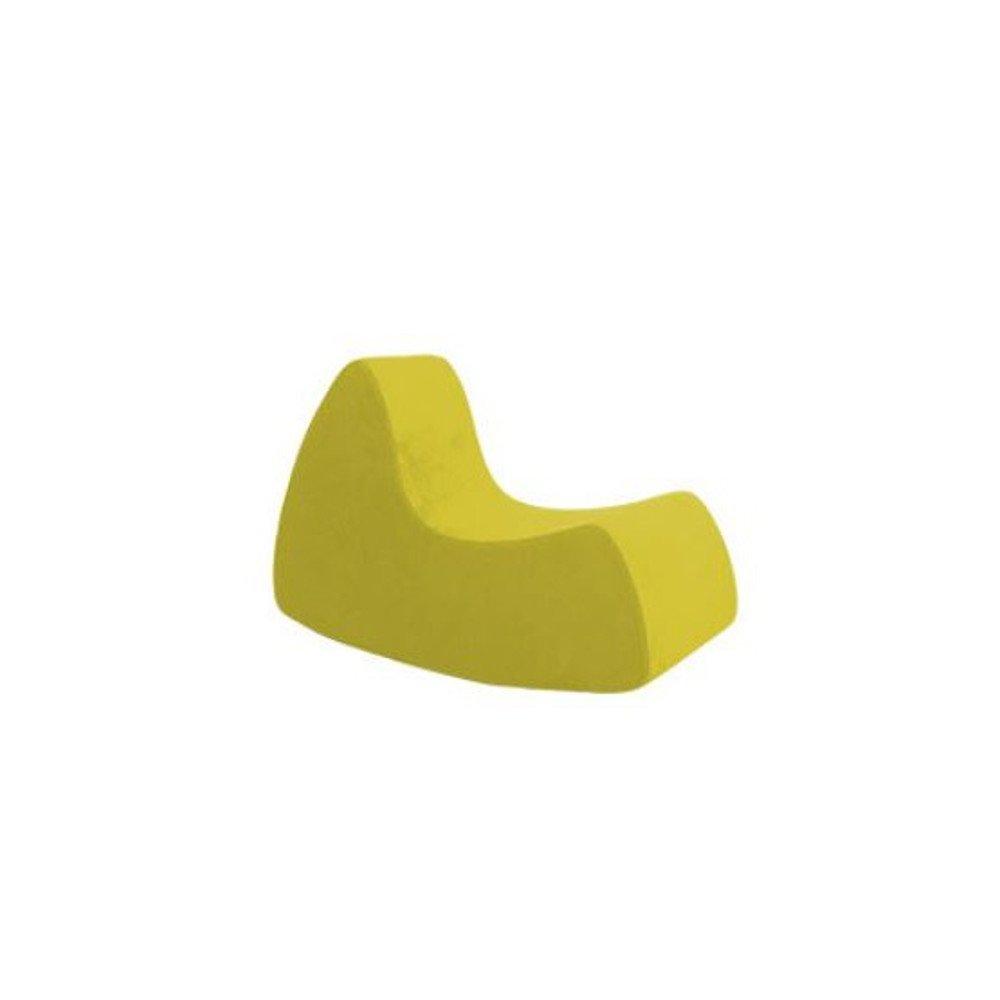 Fauteuil à bascule design GRAND PRIX petit modèle en microfibre jaune SOFTLINE