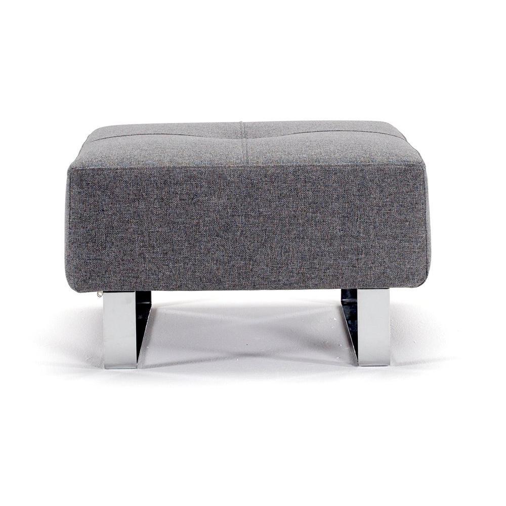 INNOVATION LIVING Pouf design SUPREMAX Deluxe Excess gris Twist Charcoal 65*65 cm
