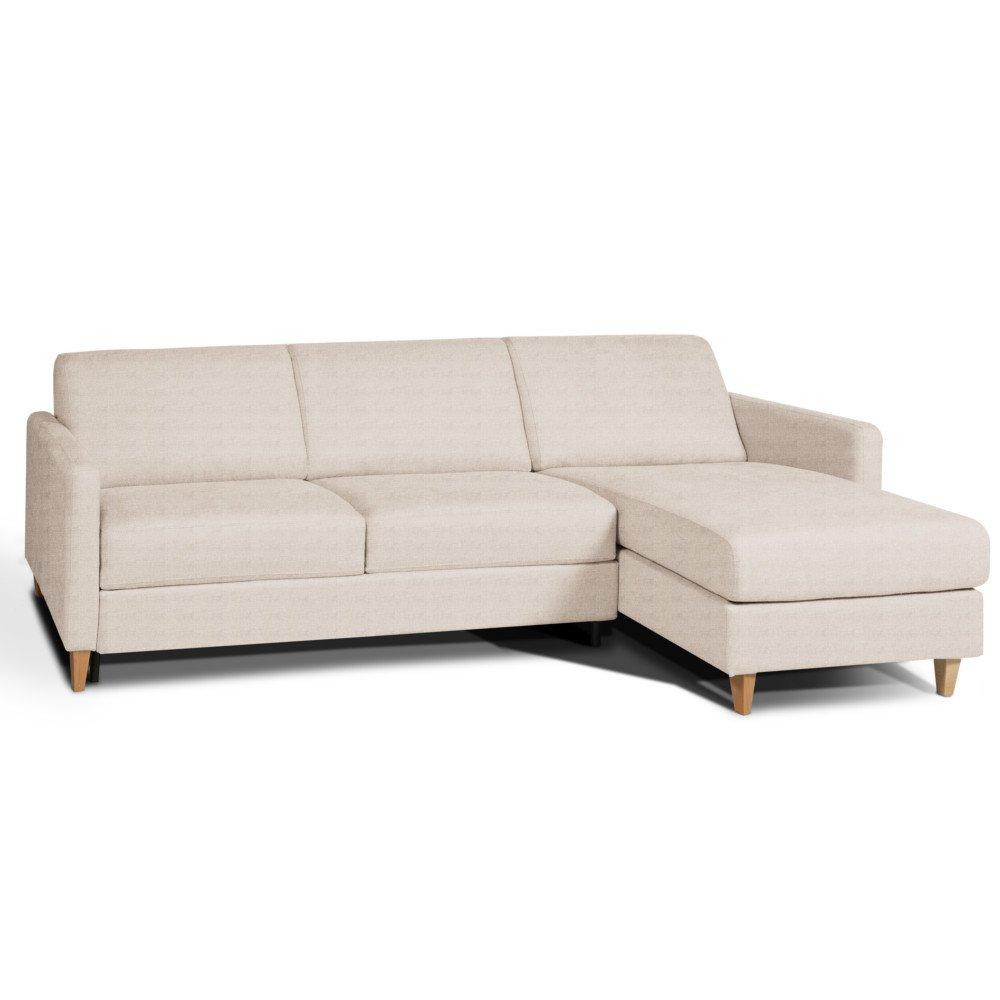 Canapé d'angle 3 places Beige Tissu Design Confort Promotion