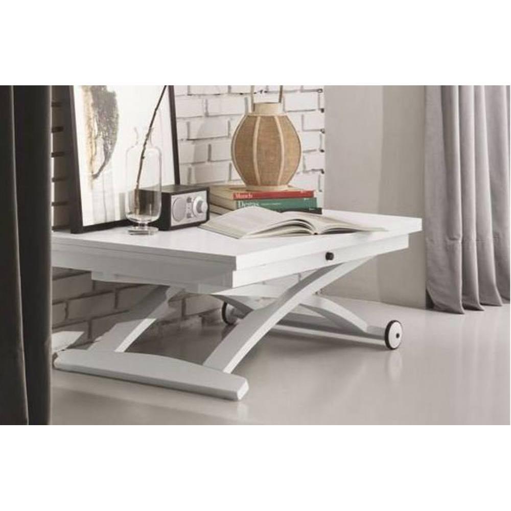 Table basse relevable extensible italienne MASCOTTE blanche