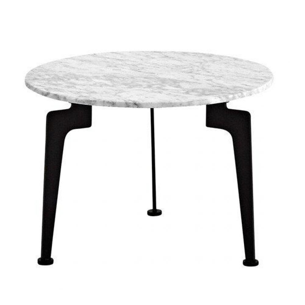 INNOVATION LIVING Table basse design scandinave LASER taille M plateau en marbre