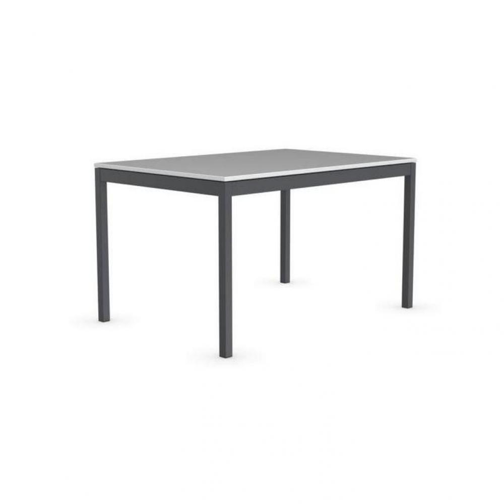 Table extensible SNAP multistripe soie piétement gris opaque 130x90 cm