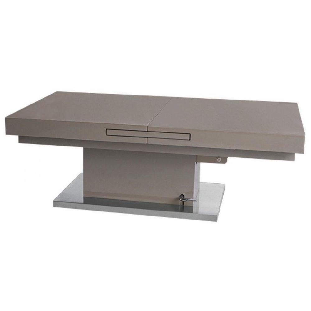 Table basse relevable extensible SETUP taupe