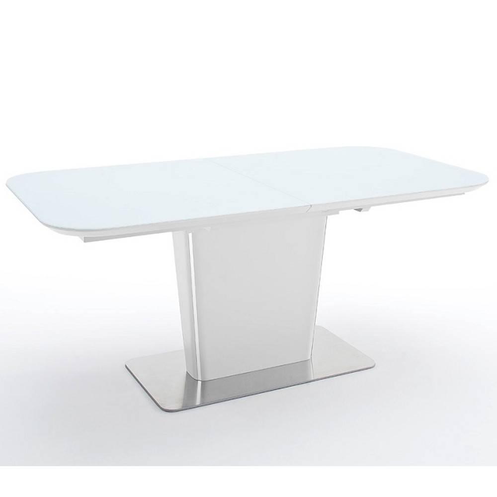Table repas extensible design UMA blanc laqué mat 180 x 95 cm