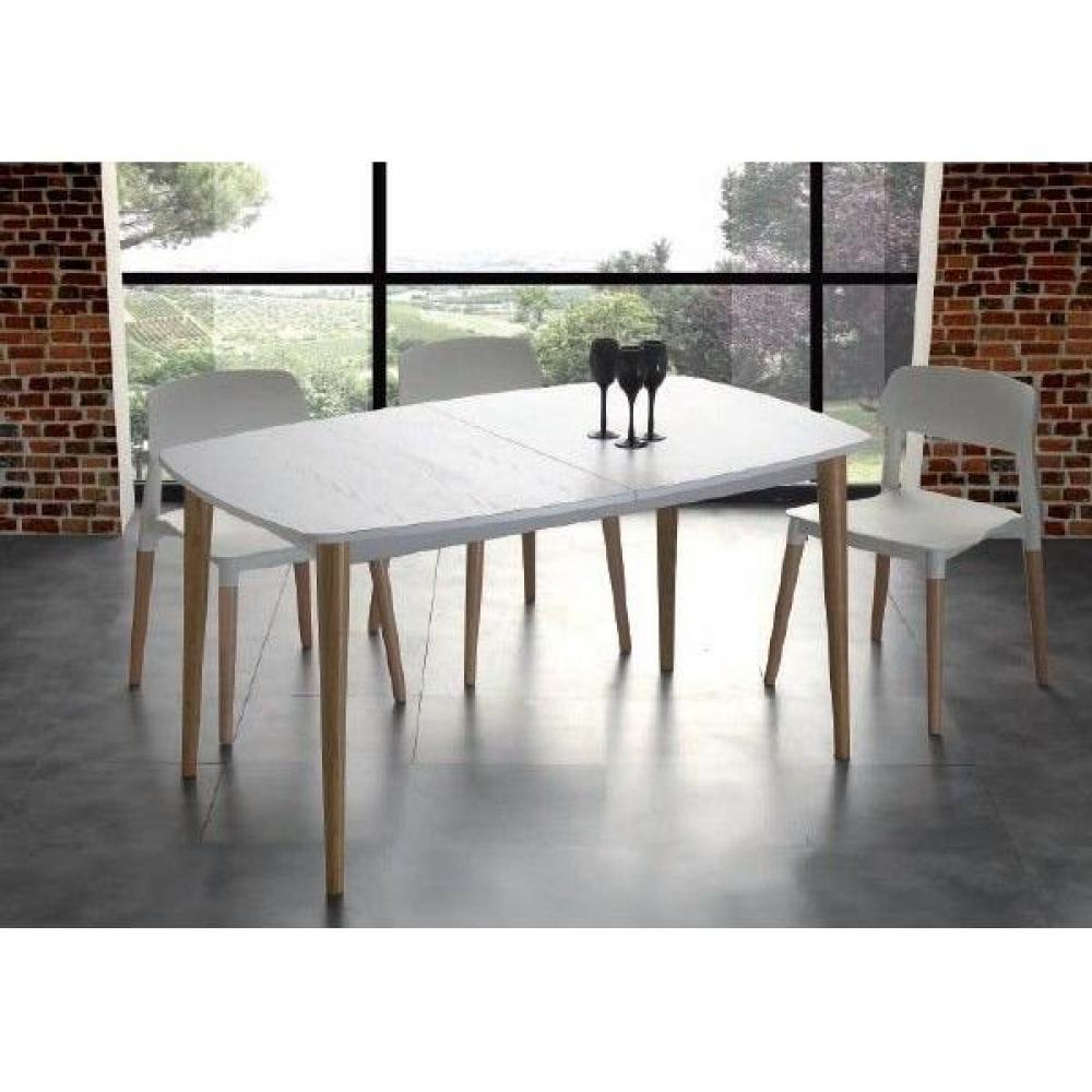 Table repas extensible OLAF 135*185/83 cm blanche