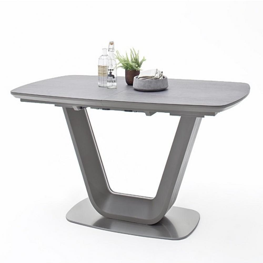 Table repas extensible design JACHNA plateau céramique anthracite 160 x 90 cm