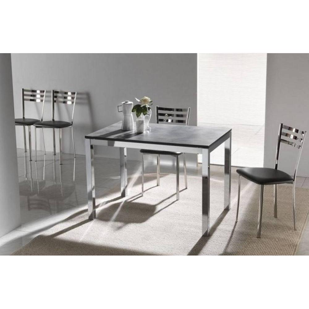 Table repas extensible MAJESTIC 130 x 80 cm finition ardoise
