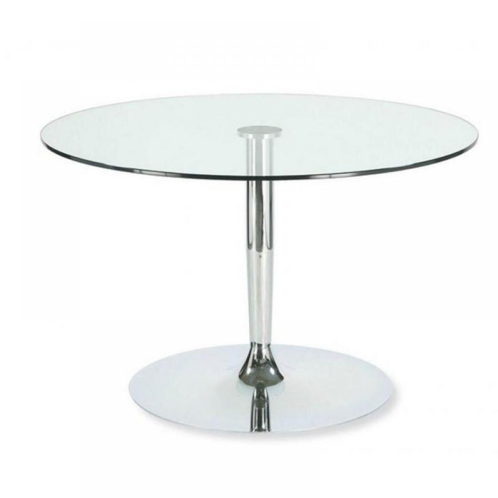 Table repas ronde PLANET en verre