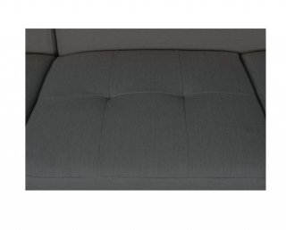 Canapé méridienne coffre gauche RINO convertible gris graphite pieds laqués noir
