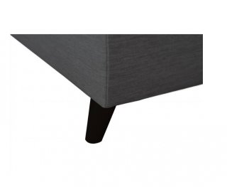 Canapé méridienne coffre gauche RINO convertible gris graphite pieds laqués noir
