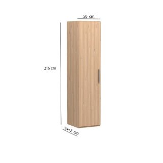 Armoire 1 porte MULTIMO largeur 50 cm chêne