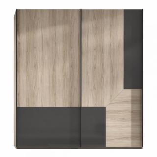 Armoire 2 portes coulissantes suspendues Icon 138,1 x 240 cm caisse Habana façade Habana Pizzara