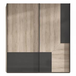 Armoire 2 portes coulissantes suspendues Icon 198,1 x 240 cm caisse Habana façade Habana Pizzara