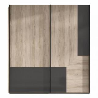 Armoire 2 portes coulissantes suspendues Icon 218,1 x 240 cm caisse Habana façade Habana Pizzara