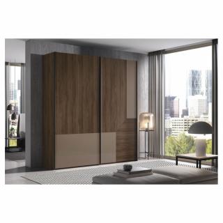 Armoire 2 portes coulissantes suspendues Icon 138,1x220 couleur Legend Cristal Basalto Profil Pizzara 