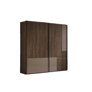 Armoire 2 portes coulissantes suspendues Icon 198,1 x 220 cm Legend Cristal Basalto Profil Pizzara 