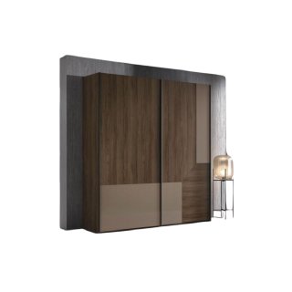 Armoire 2 portes coulissantes suspendues Icon 238,1 x 220 cm Legend Cristal Basalto Profil Pizzara 