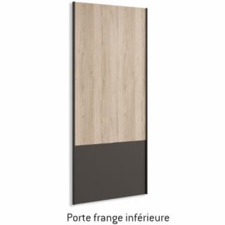 Armoire 3 portes coulissantes 206,2 x 240 couleur Arios frange Blanco Laquée porte miroir centrale