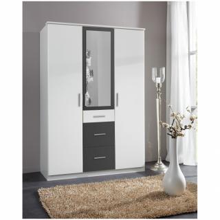 Armoire 3 portes VOLVERINE miroir central 