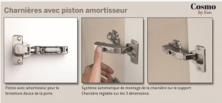 Armoire blanche 268,4 x 60 x 220 cm structure standard 6 portes kubica