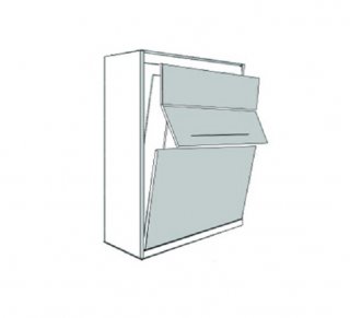 Armoire lit escamotable MILAN Couchage 140 x 200 cm Profondeur 45 cm