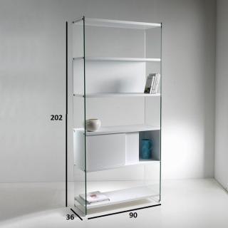 Bibliothèque murale BABYLONE 90 cm blanc céruse