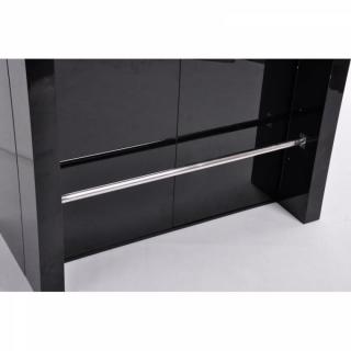 EXTEND-BAR noir, bar-console haute et extensible.