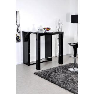 EXTEND-BAR noir, bar-console haute et extensible.