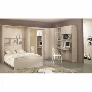 Armoire lit BERNE Couchage 140 x 190 cm profondeur 60 cm