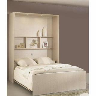 Armoire lit BERNE Couchage 140 x 190 cm profondeur 60 cm
