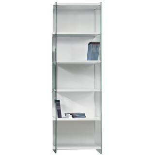 Bibliothèque murale 6 étagères BABYLONE 60 cm blanche mate