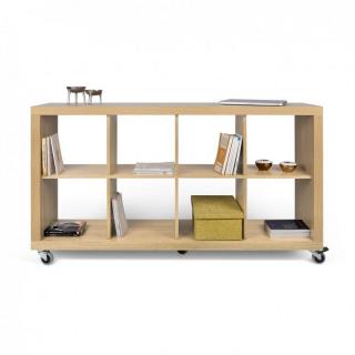 TemaHome Bibliothèque design ROLLY chêne 4 x 2 cases