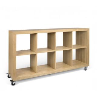 TemaHome Bibliothèque design ROLLY chêne 4 x 2 cases