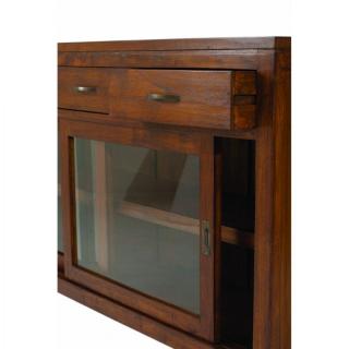 Buffet BALI 2 portes coulissantes 3 tiroirs en mindi style colonial