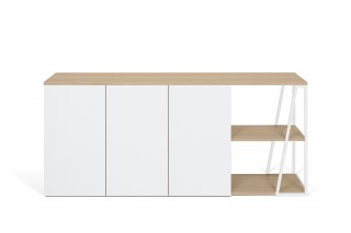 Buffet design ALBI Chêne/blanc