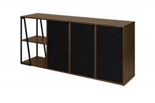 Buffet design ALBI Noyer/Noir
