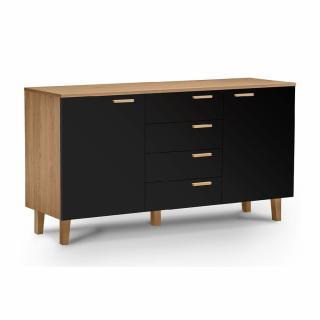 Buffet bas FREDO anthracite
chêne naturel 2 portes et 4 tiroirs