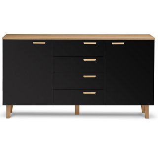 Buffet bas FREDO anthracite
chêne naturel 2 portes et 4 tiroirs