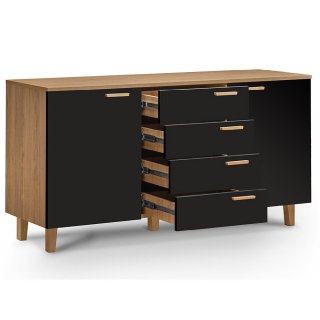 Buffet bas FREDO anthracite
chêne naturel 2 portes et 4 tiroirs