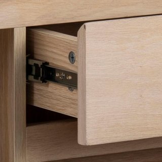 Buffet bas design NORA 2 portes 3 tiroirs Bois naturel