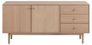 Buffet design MARTIN 2 portes 3 tiroirs Bois naturel