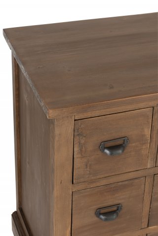 Buffet bas SOMA 18 tiroirs Bois massif vintage