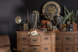 Buffet bas SOMA 18 tiroirs Bois massif vintage