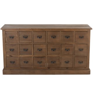 Buffet bas SOMA 18 tiroirs Bois massif vintage